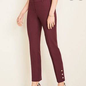 Maroon Ann Taylor Ankle Pants